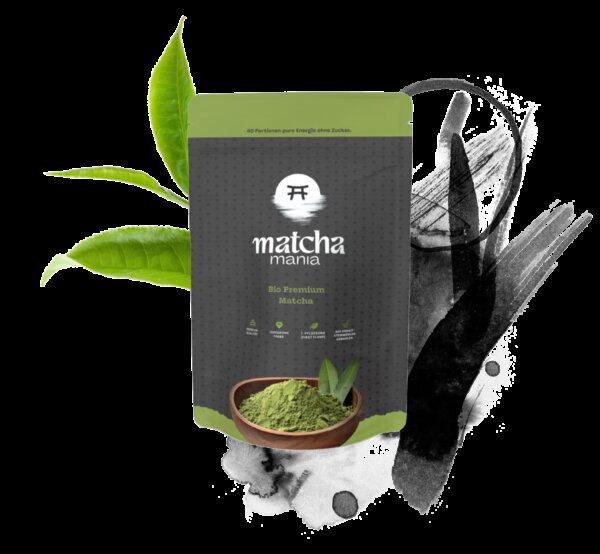 Matcha Mania Produkte Bio Premium Matcha 80g Beutel Detail