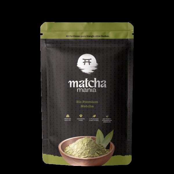 Matcha Mania Produkte Bio Premium Matcha 80g Beutel