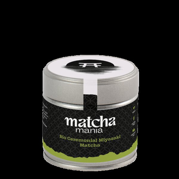 Matcha Mania Produkte Bio Ceremonial Miyazaki Matcha 30g