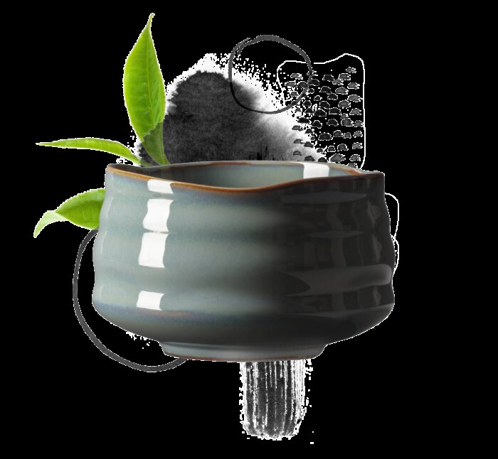 Matcha Mania Produkte Schale blau gruen Detail