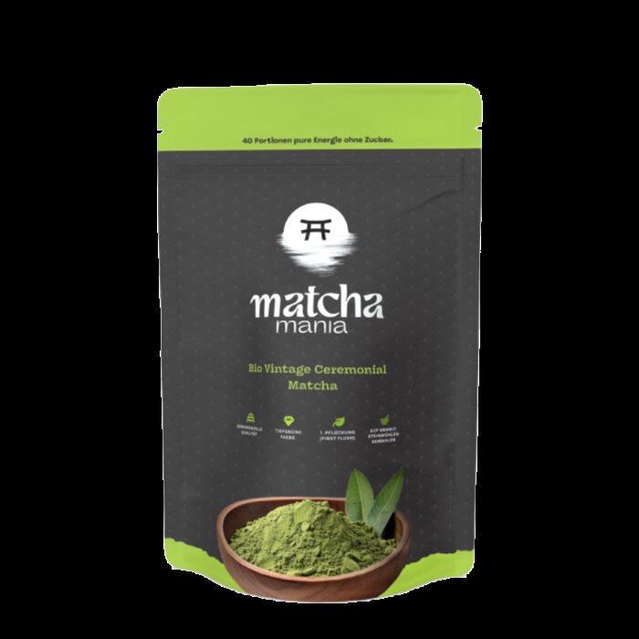 Matcha Mania Produkte Bio Vintage Ceremonial Matcha 80g Beutel